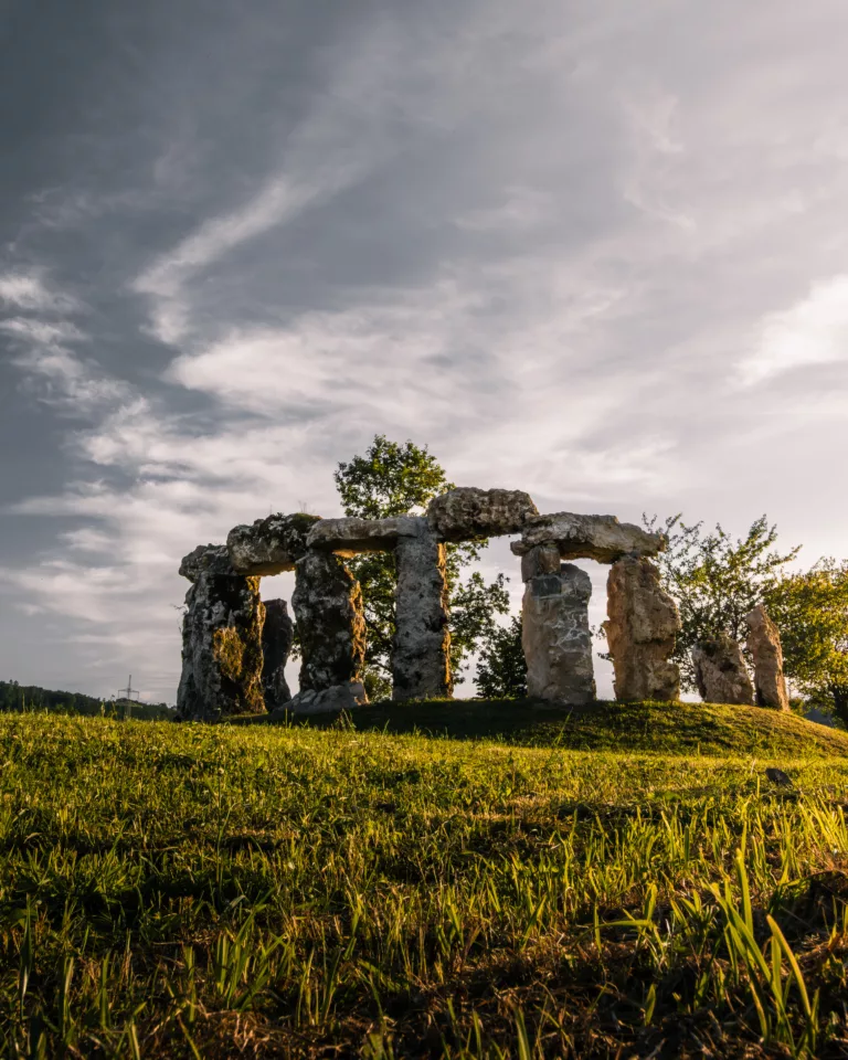 Stonehenge Tiefenpoelz zur goldenen Stunde