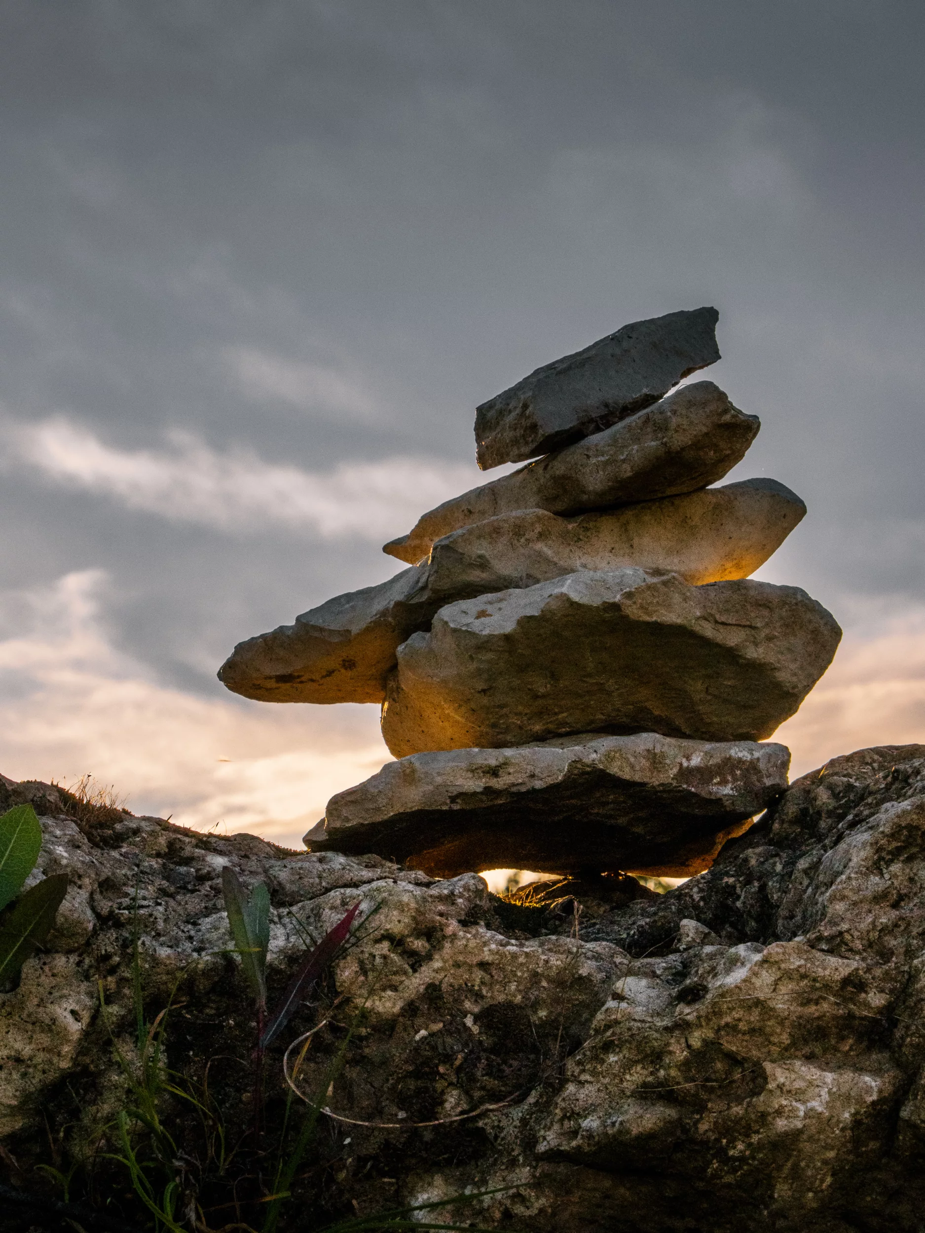 Steinhaufen am Stonehenge Tiefenpoelz
